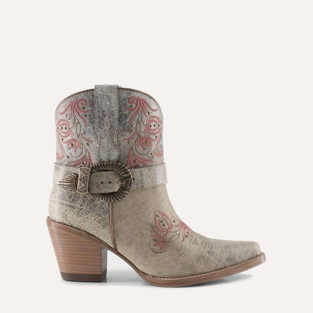 NEW BUCK & BRANA madison leather cowgirl boots in sand